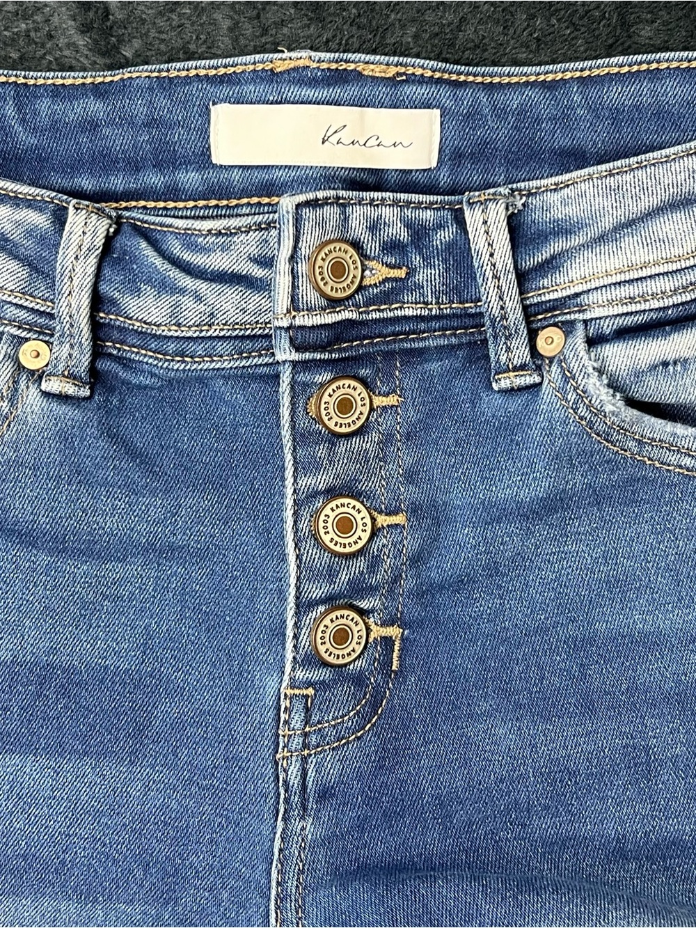 KanCan Blue Button-Fly Women's Jeans